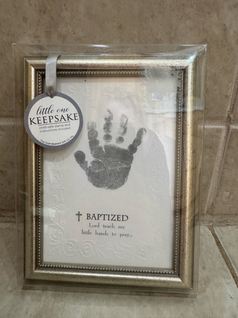 Baptized/Baptismal Handprint Picture Frame